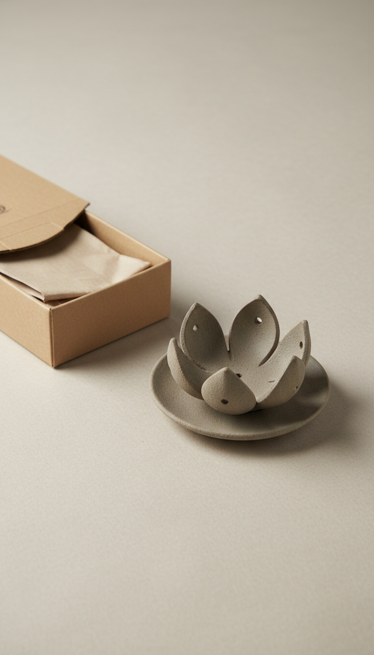 Handcrafted incense holder – hinoki wood