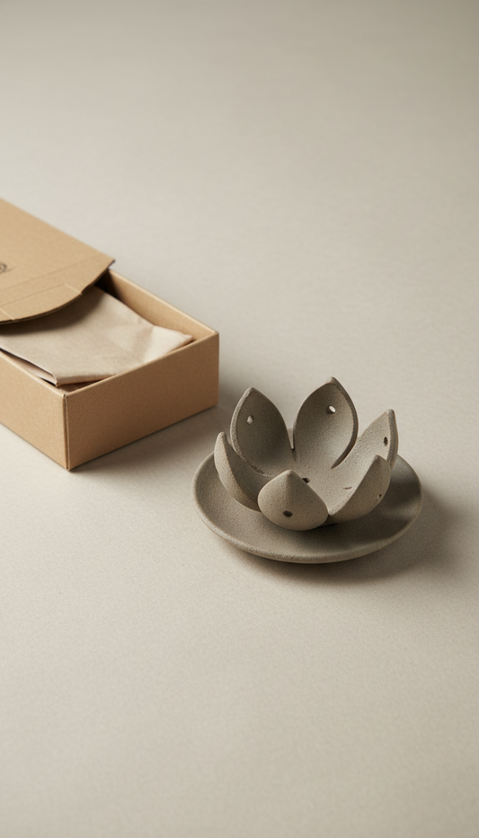 Handcrafted incense holder – hinoki wood