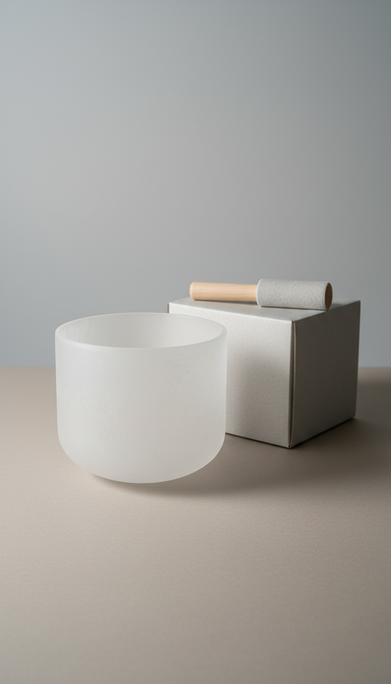 Japanese crystal singing bowl – clear quartz